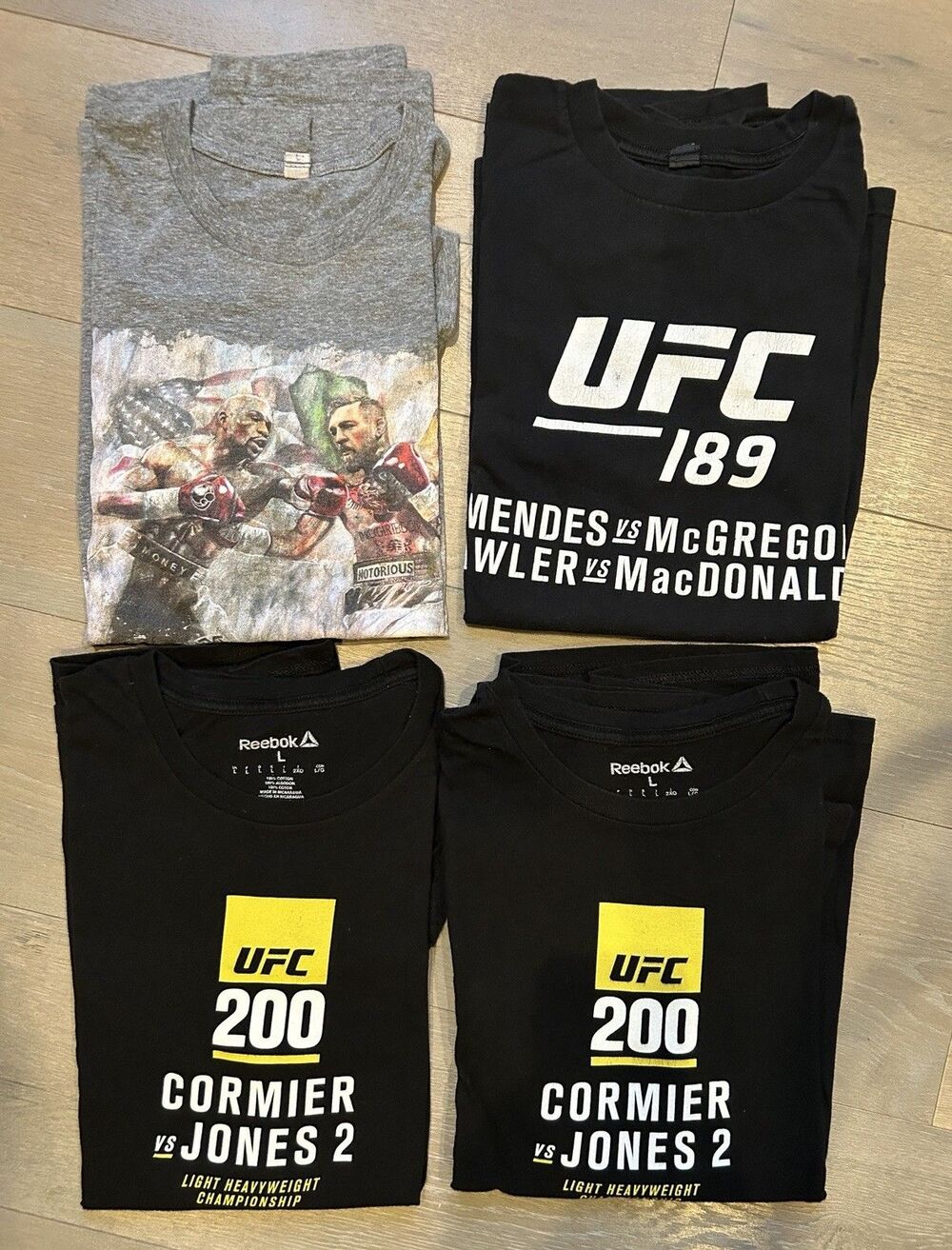 Lot of 4 UFC T-Shirts (ALL Size Large)